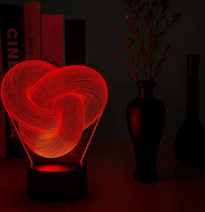 Twist Abstract LED 3D Night Light Touch
