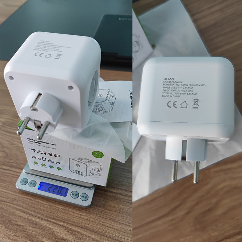 Rubik's Cube Converter European Standard Extension Cable Power Strip Multi-function