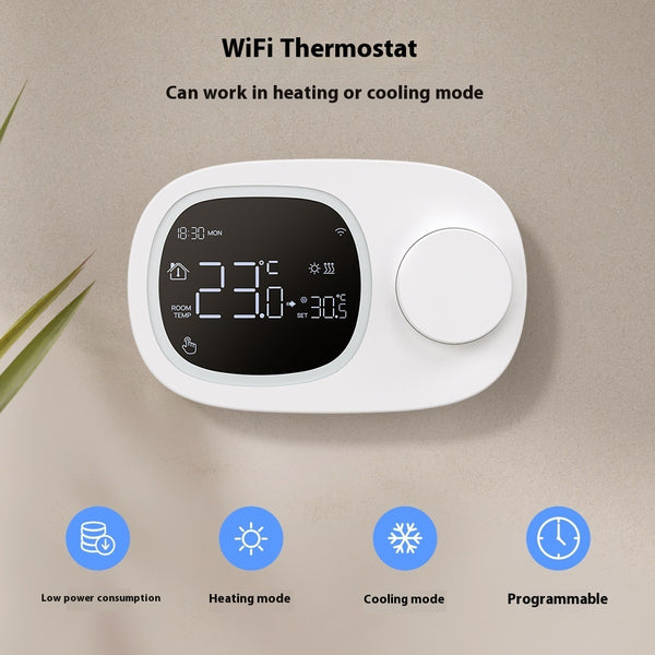 WiFi smart boiler thermostat for water and gas heating with mobile app and voice control